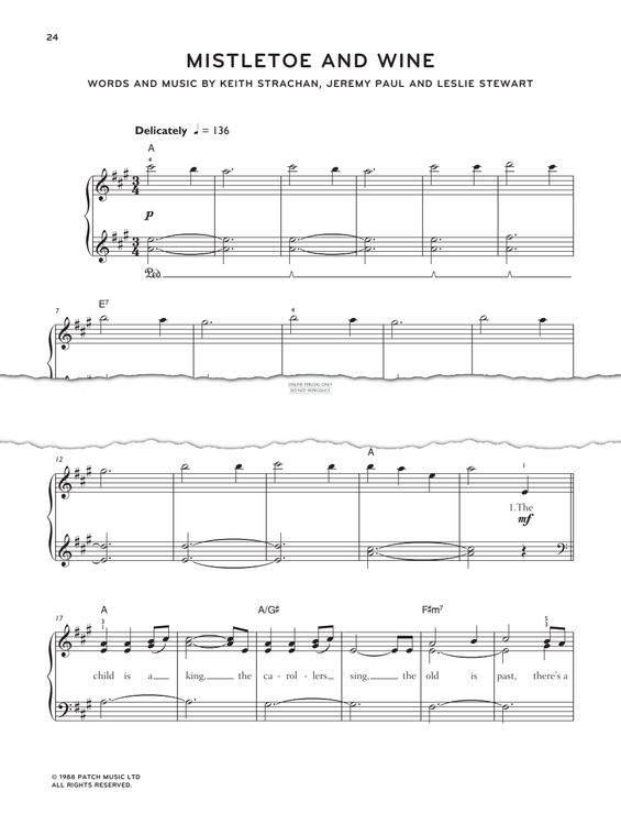 Produktgalerie: Seite 1 von 1 Mistletoe And Wine, Keith Strachan, Klavier