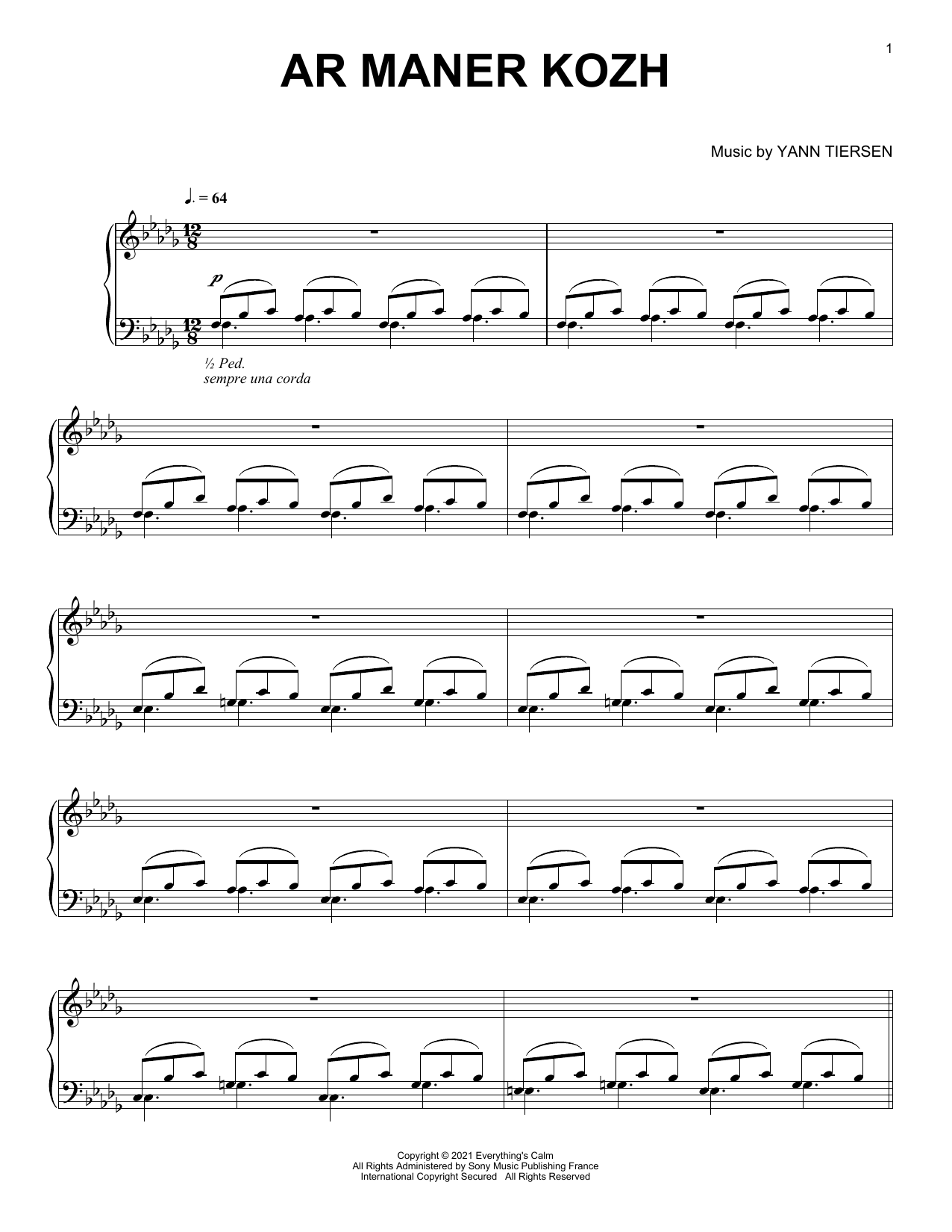 Product gallery: Page 1 of 1 Ar Maner Kozh, Yann Tiersen