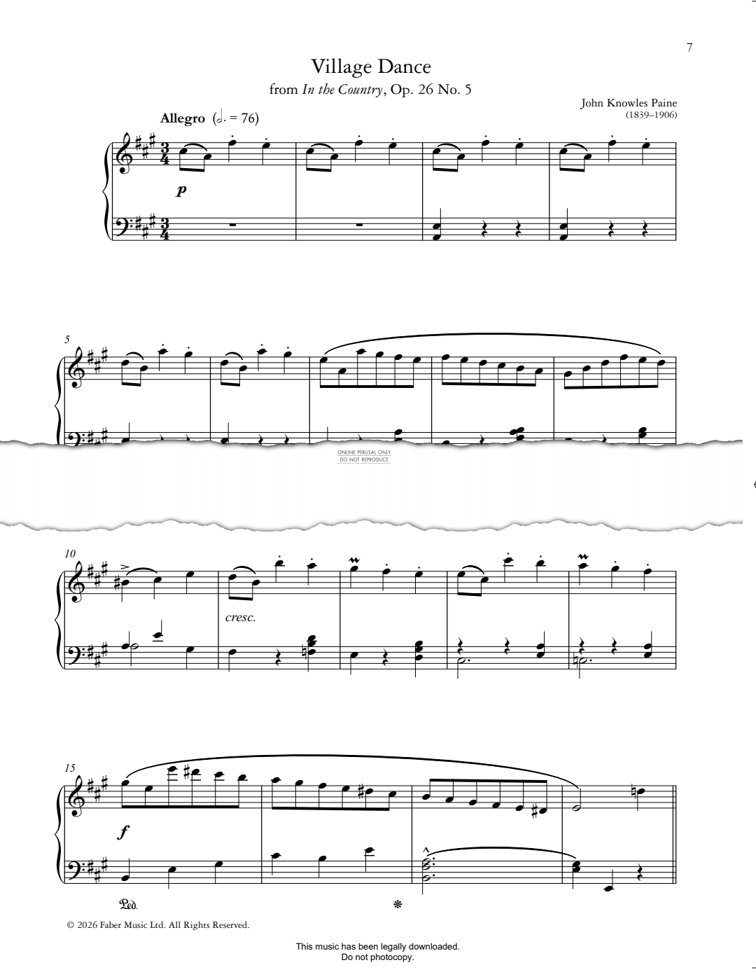 Produktbild zu: Village Dance (from 'In the Country, Op. 26 No. 5')