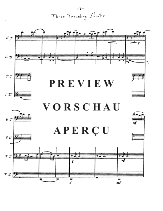 Product gallery: Page 9 of 21 Three Traveling Shorts , , (Tuba Quartett EETT)
