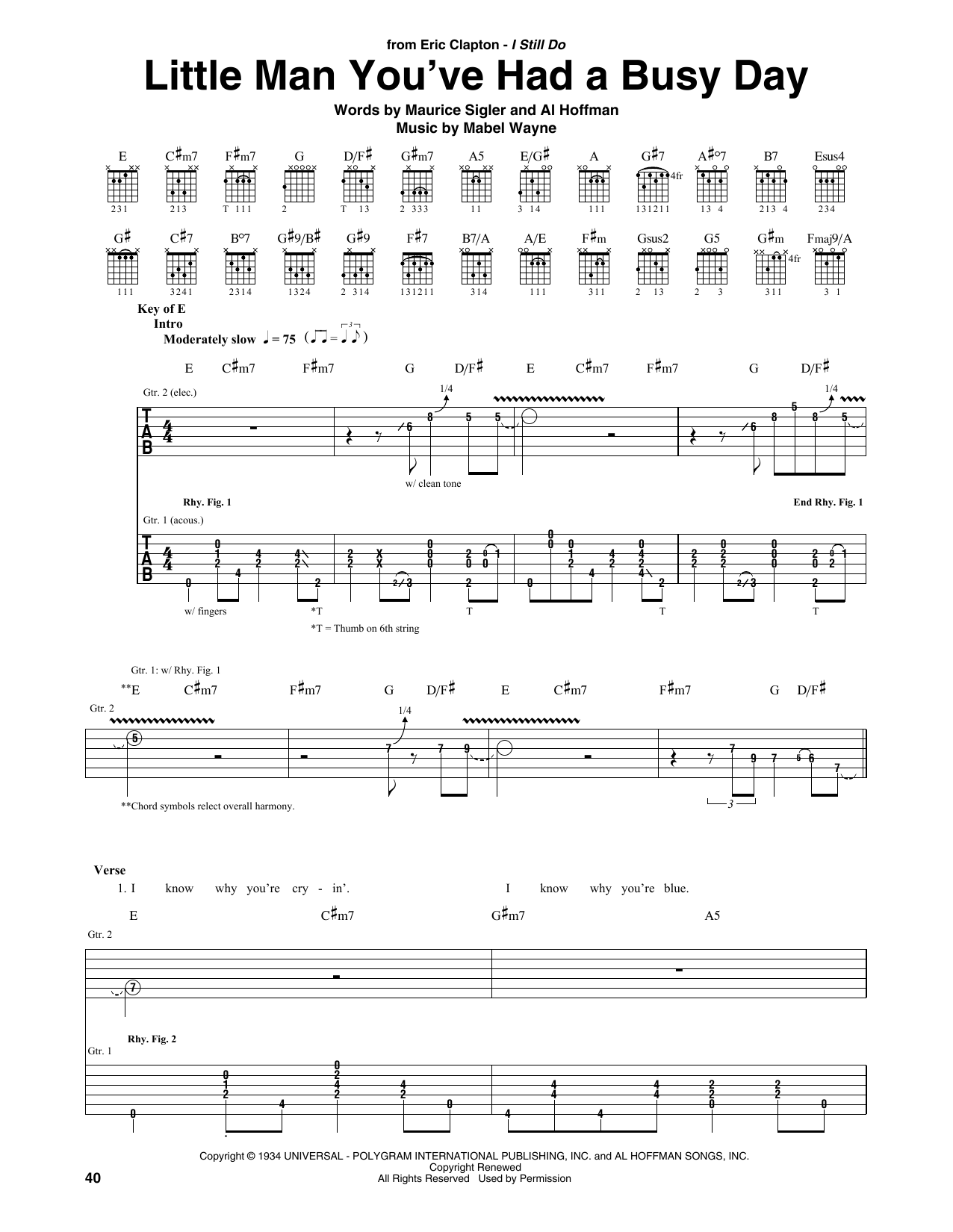 Product gallery: Page 1 of 1 Little Man You've Had A Busy Day, Eric Clapton