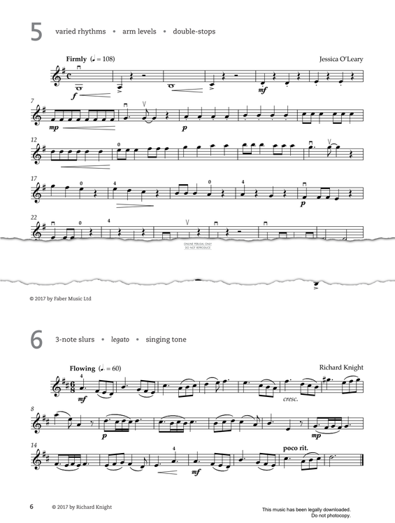 Produktgalerie: Seite 1 von 1 Study No.6 Flowing (from '80 Graded Studies For Violin Book One'), Richard Knight, Violine