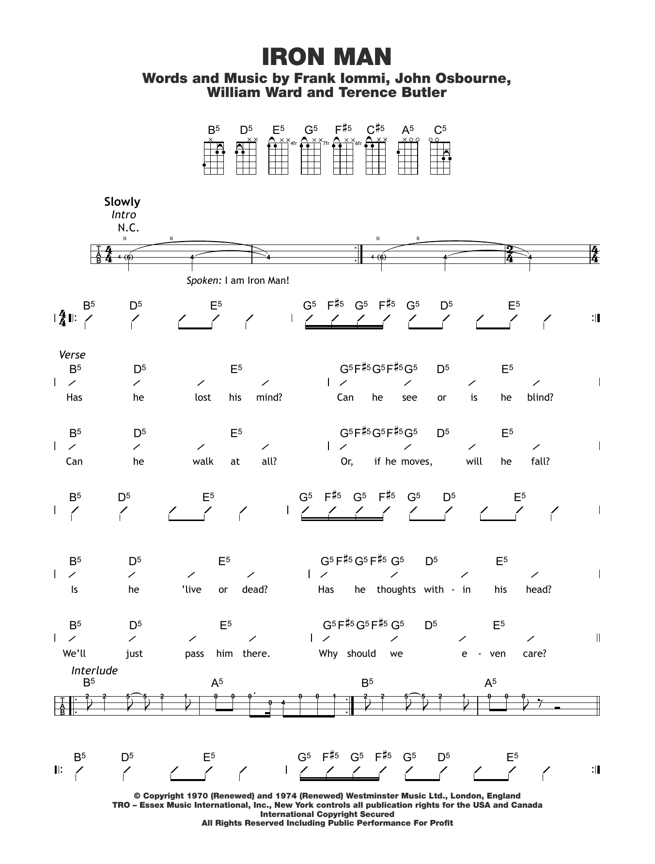 Produktgalerie: Seite 1 von 1 Iron Man, Black Sabbath, Ukulele