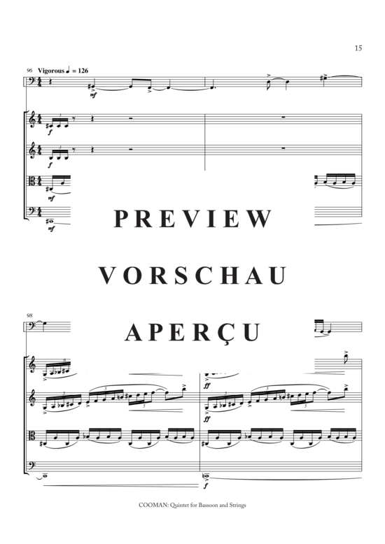 Product gallery: Page 16 of 21 Quintett für Fagott und Streicher, , 