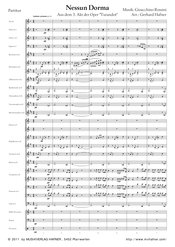 Product gallery: Page 1 of 11 Nessun Dorma, , (large wind orchestra)