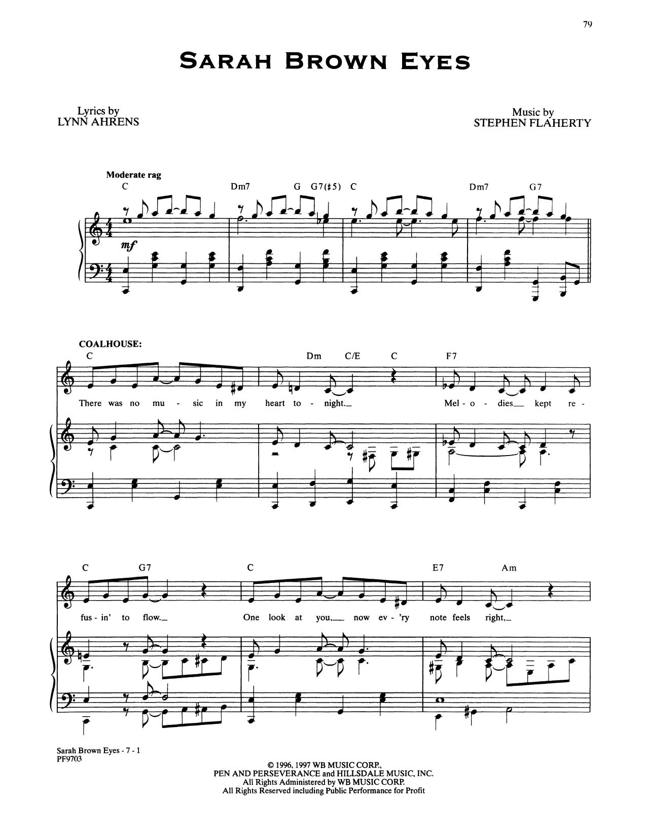 Produktbild zu: Sarah Brown Eyes (from Ragtime: The Musical)