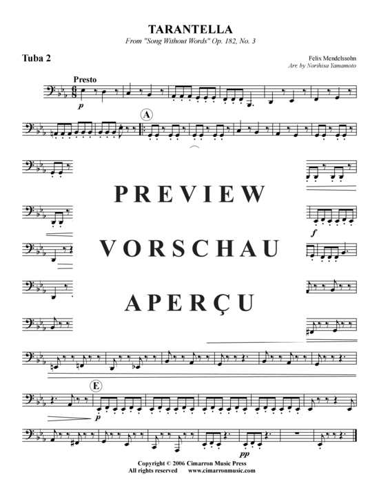 Product gallery: Page 9 of 9 Tarantella Nr. 3 , , (Tuba Quartet: 2x Baritone, 2xTuba)