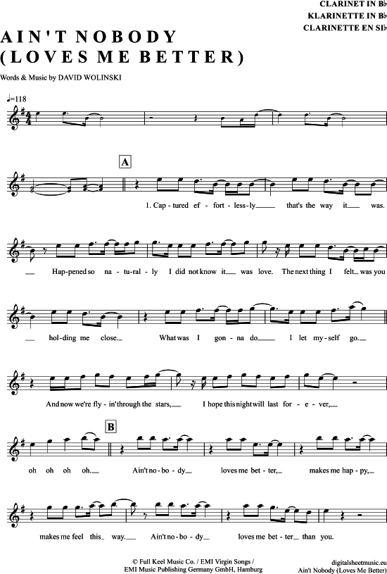 Product picture to: Ain´t nobody (loves me better) Felix Jaehn feat. Jasmine Thompson