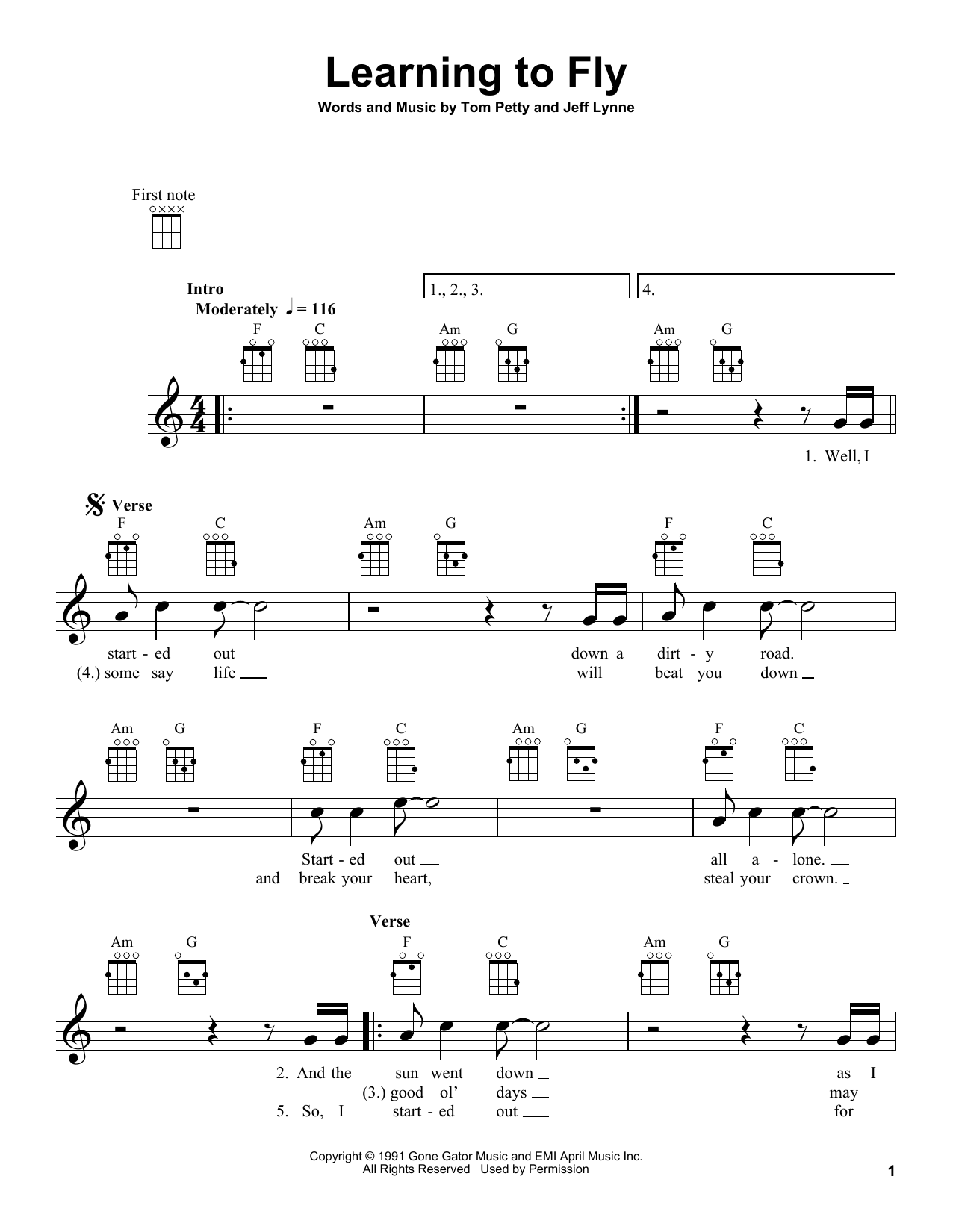 Product gallery: Page 1 of 1 Learning To Fly, Tom Petty