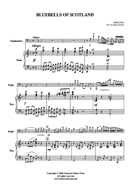 Product picture to: Bluebells of Scotland Arthur Pryor