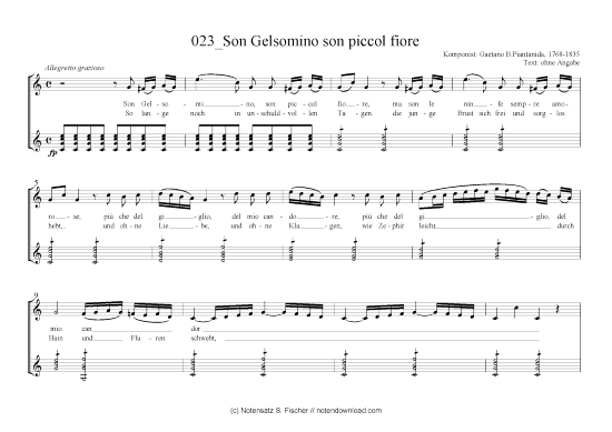 Produktbild zu: Son Gelsomino son piccol fiore Gaetano B.Piantanida, 1768-1835 