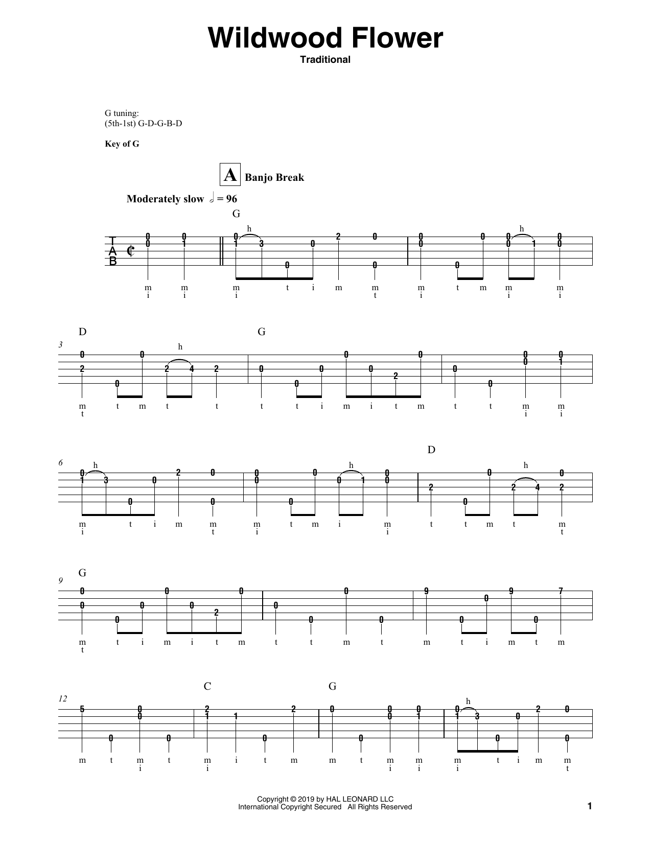 Produktgalerie: Seite 1 von 1 Wildwood Flower, Traditional, Banjo