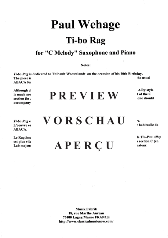 gallery: Tibo Rag , , ("C Melody" Tenor Saxophon + Klavier)