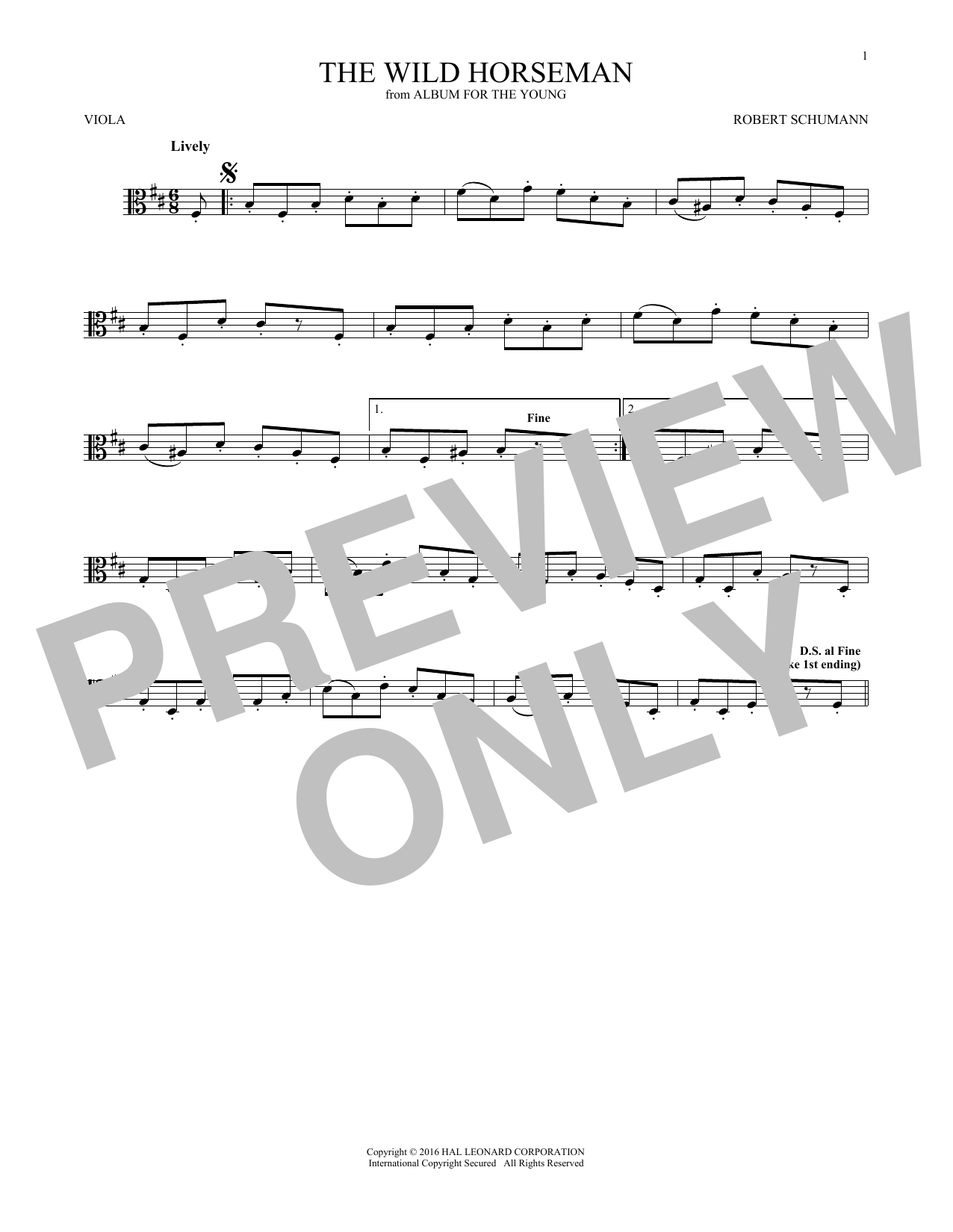 Product gallery: Page 1 of 1 The Wild Horseman (Wilder Reiter), Op. 68, No. 8, Robert Schumann