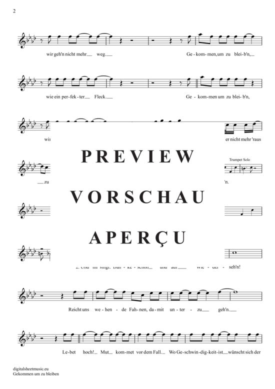Produktgalerie: Seite 3 von 5 Gekommen Um Zu Bleiben , Helden, Wir Sind, (Oboe)