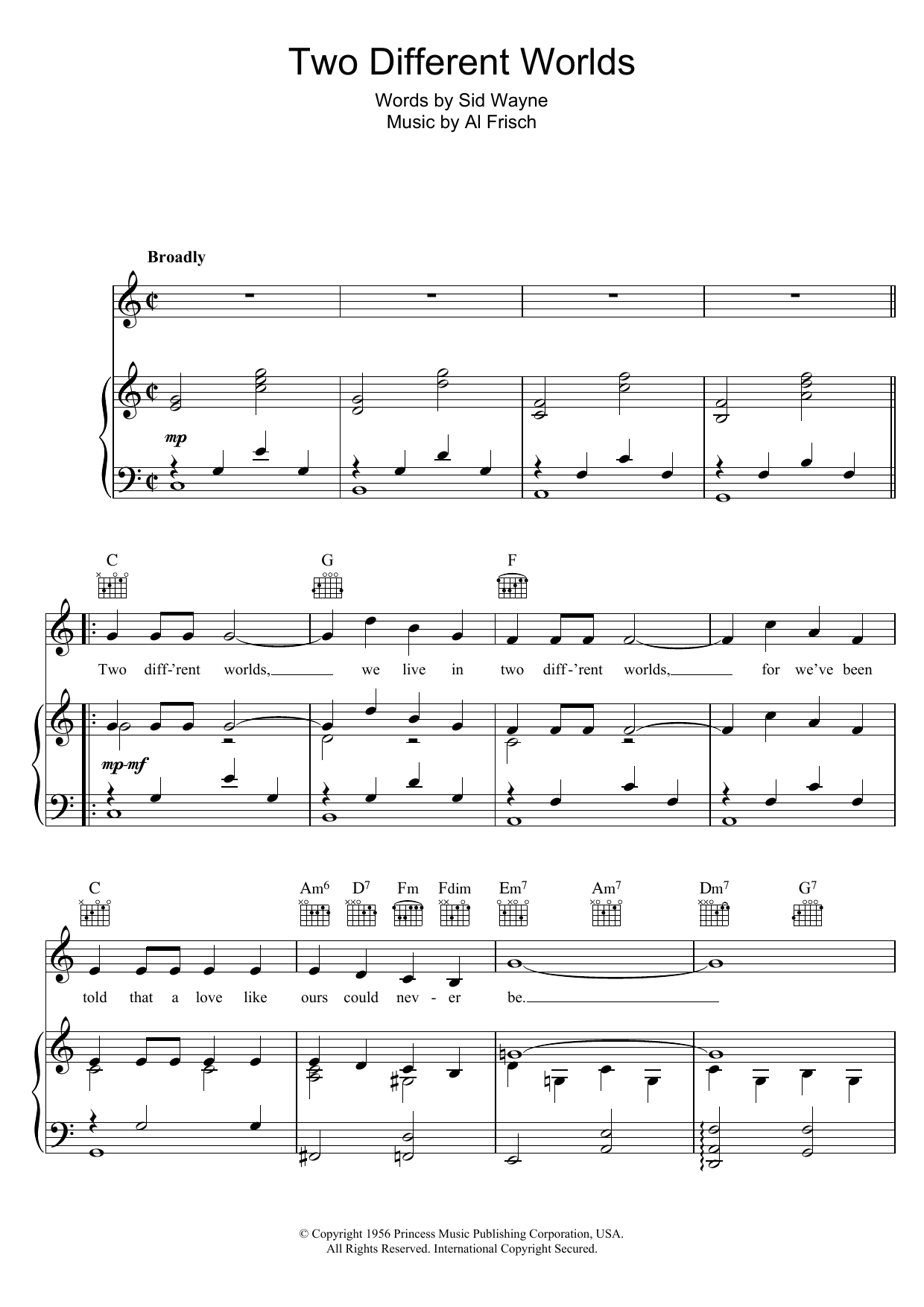 Product gallery: Page 1 of 1 Two Different Worlds, Dick Haymes