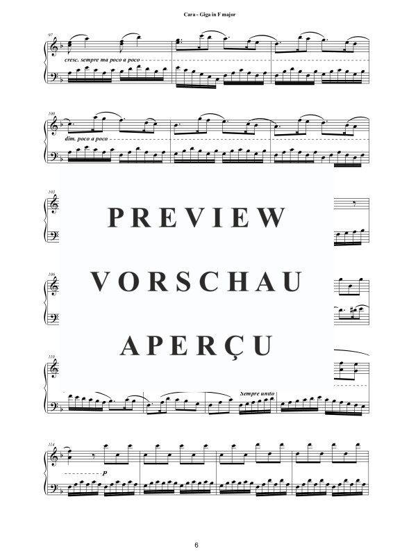 Produktgalerie: Seite 7 von 8 Gique in F-Dur, , Klavier Solo