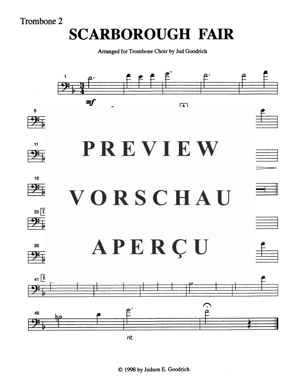 Produktgalerie: Seite 7 von 10 Scarborough Fair, , Posaunen Quintett