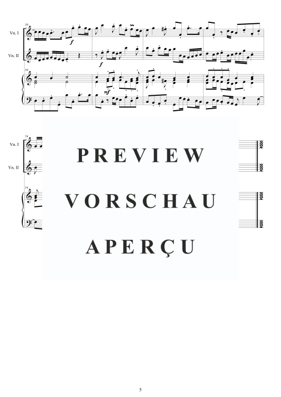 Produktgalerie: Seite 6 von 11 Trio Sonata No.5 in C-Dur Op.1, , 2 Violinen und Cembalo