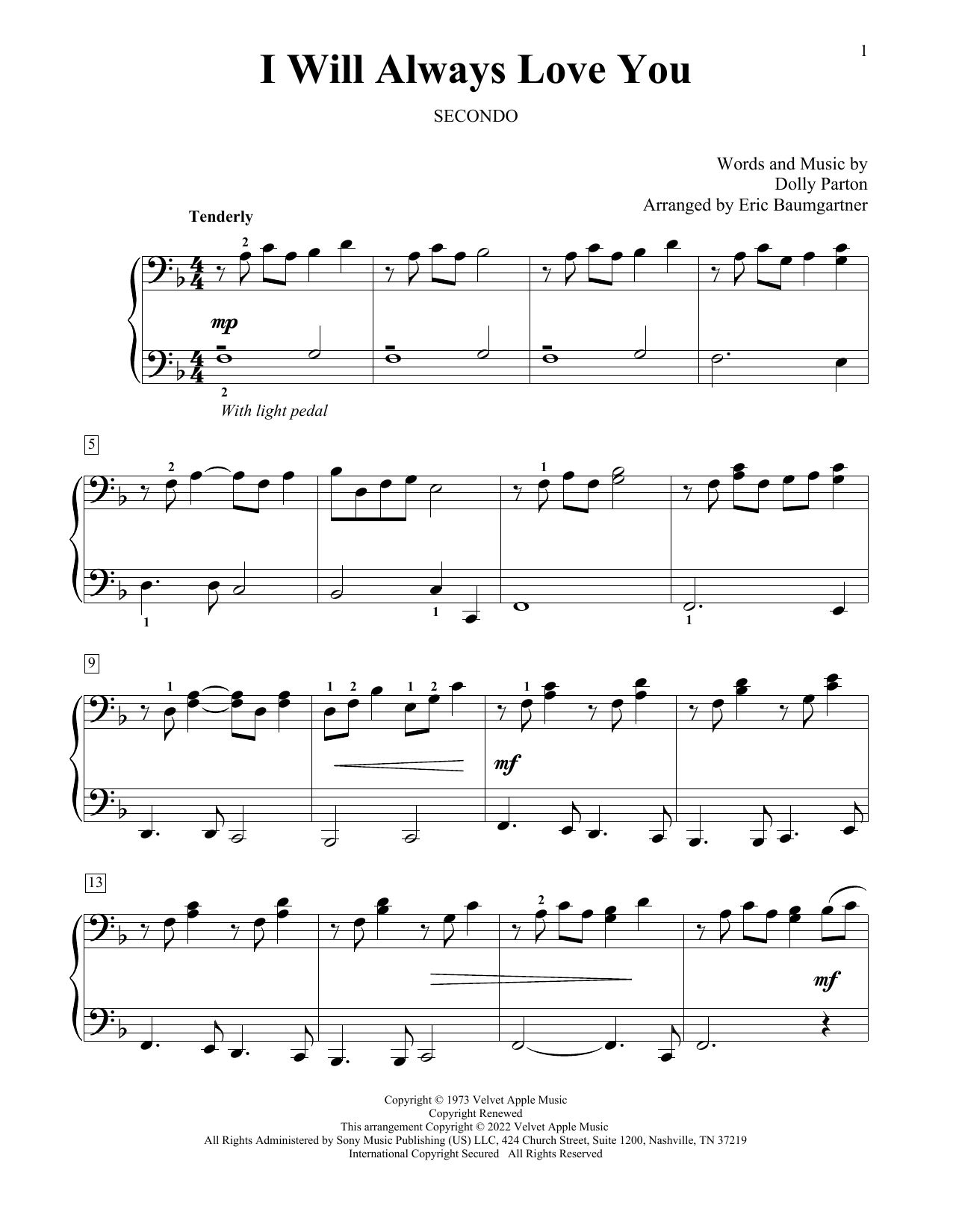 Produktbild zu: I Will Always Love You (arr. Eric Baumgartner)