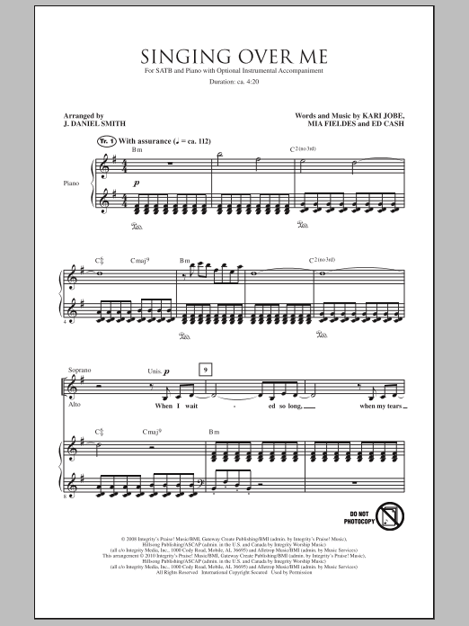 Produktgalerie: Seite 1 von 1 Singing Over Me, J. Daniel Smith, Chor