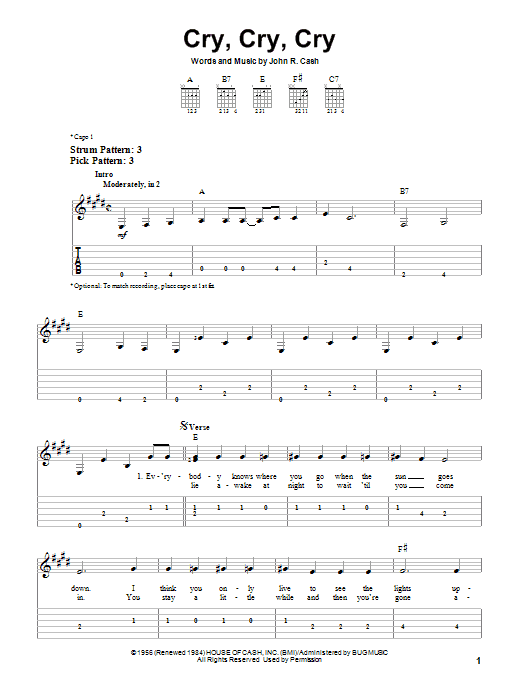 Product gallery: Page 1 of 1 Cry, Cry, Cry, Johnny Cash