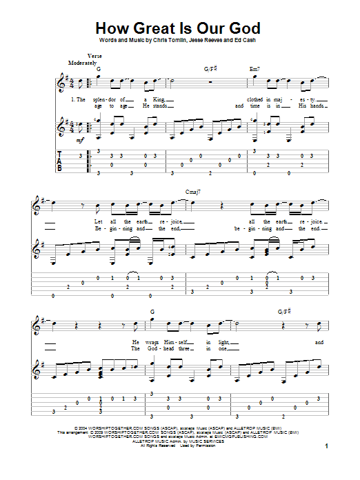 Produktgalerie: Seite 1 von 1 How Great Is Our God, Chris Tomlin, Gitarre