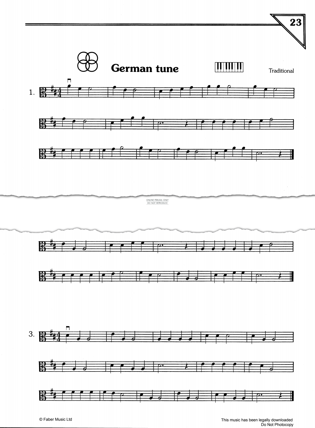 Product gallery: Page 1 of 1 German Tune, Traditional