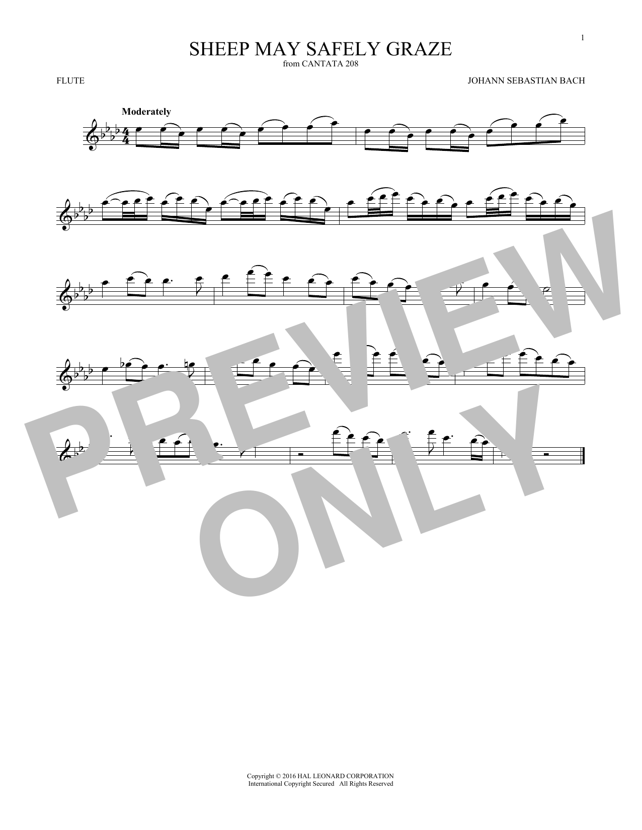 Product gallery: Page 1 of 1 Sheep May Safely Graze, Johann Sebastian Bach