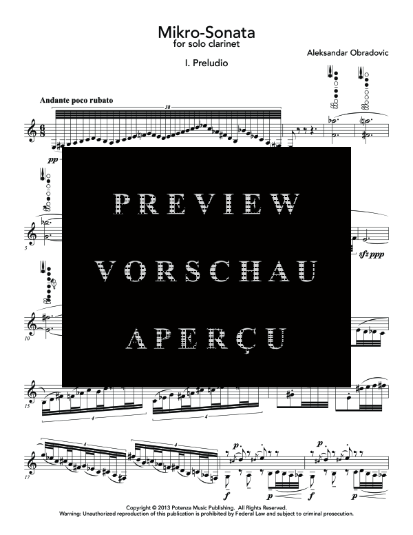 Product gallery: Page 6 of 11 Mikro-Sonata, , (Klarinette Solo)
