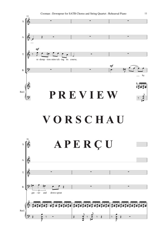 gallery: Downpour , , (Gemischter Chor + Streicher)