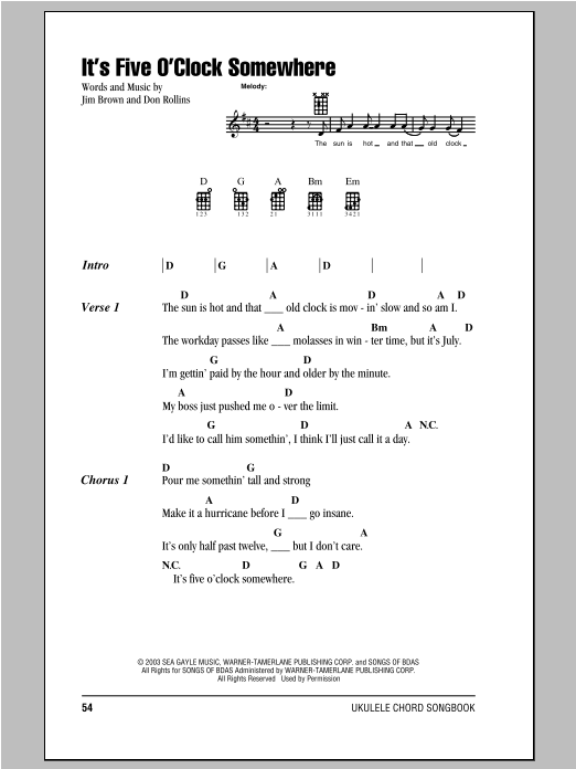 Product gallery: Page 1 of 1 It's Five O'Clock Somewhere, Alan Jackson