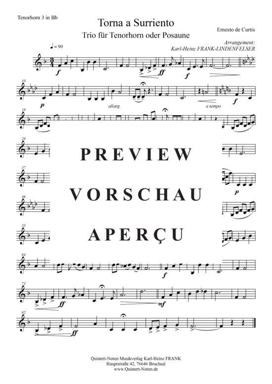 gallery: Torna a surriento , , (Tenorhorn/Posaunen/Horn Trio)