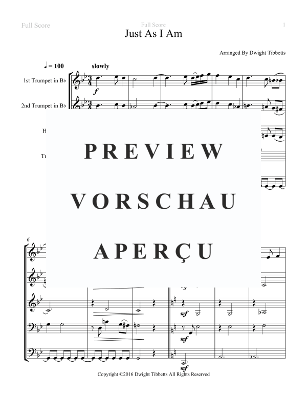 Produktgalerie: Seite 3 von 11 Just As I Am, , Blechbläser Quintett