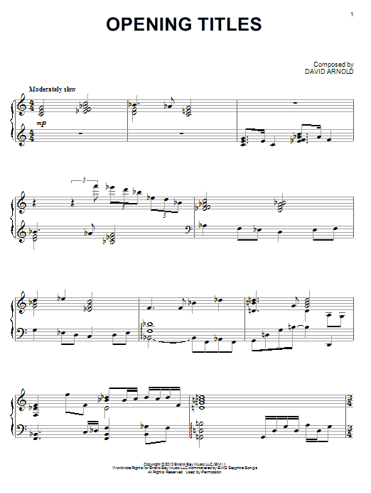 Product gallery: Page 1 of 1 Opening Titles (from The Chronicles Of Narnia: Voyage Of The Dawn Treader), David Arnold