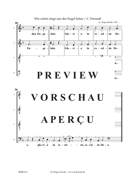 Produktgalerie: Seite 7 von 7 Wie schön singt uns der Engel Schar, , Gemischter Chor