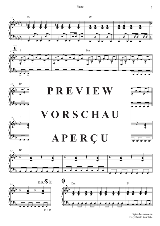 Product gallery: Page 19 of 20 Every breath you take , Police, The, (Trombone Trio + Piano)