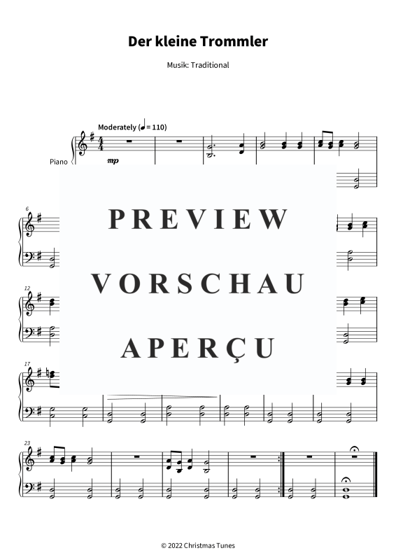Produktgalerie: Seite 1 von 5 Der kleine Trommler - Ein zeitloser Weihnachtsklassiker, , Klavier Solo