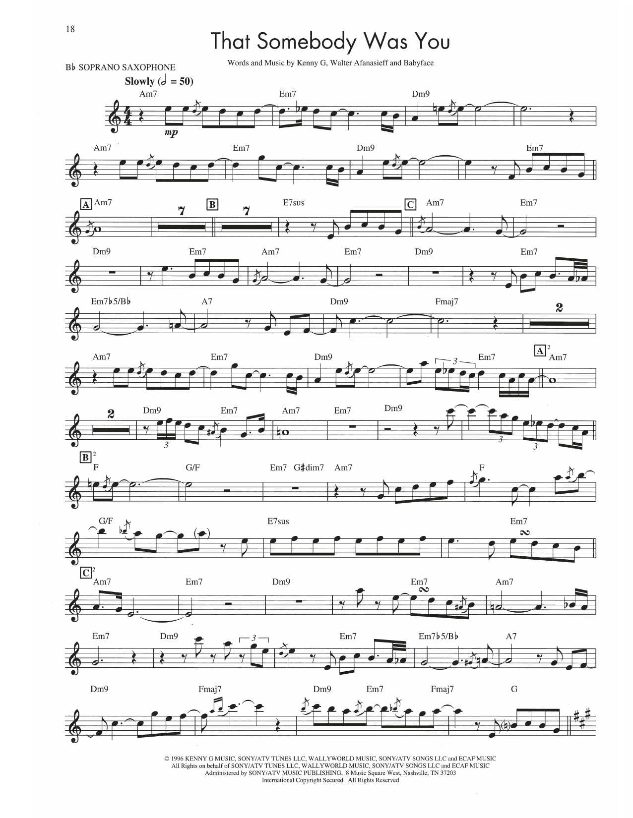 Product gallery: Page 1 of 1 That Somebody Was You, Kenny G