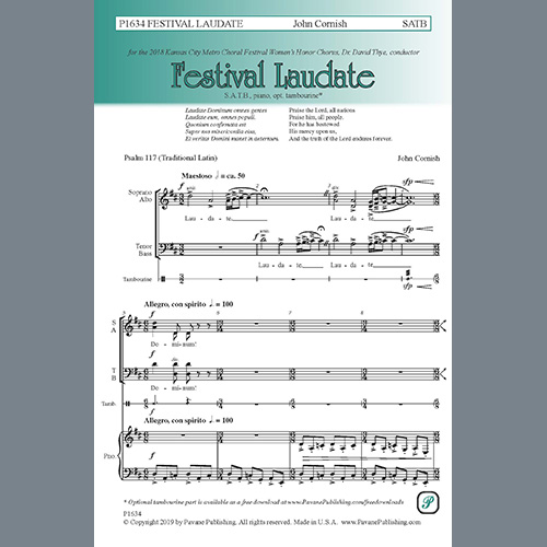 cover: Festival Laudate, John Cornish