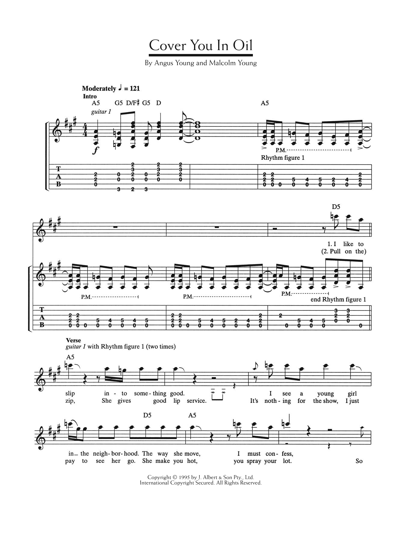 Produktgalerie: Seite 1 von 1 Cover You In Oil, AC/DC, Gitarre