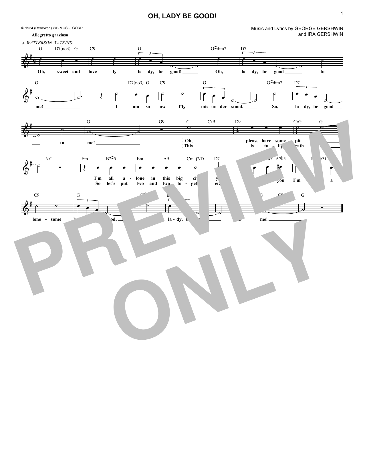 Produktbild zu: Oh, Lady Be Good!