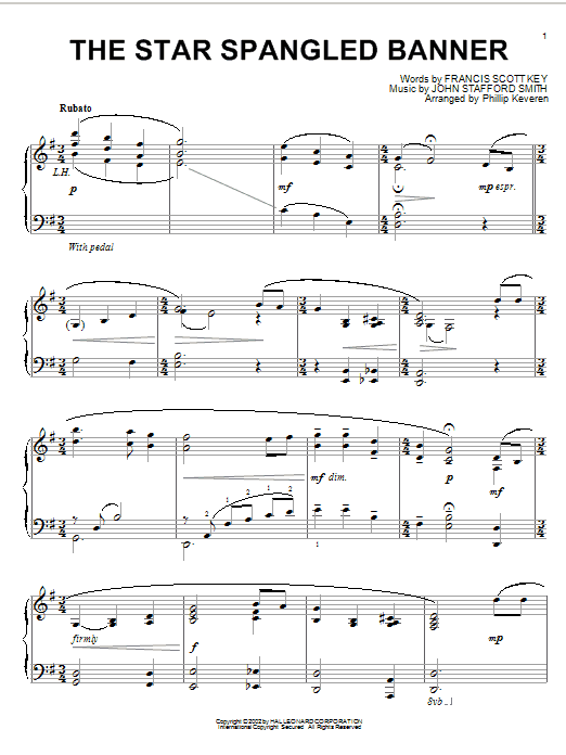 Produktbild zu: The Star Spangled Banner (arr. Phillip Keveren)