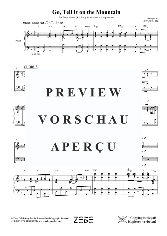 Produktgalerie: Seite 6 von 10 Go, Tell It on the Mountains, , Gemischter Chor SAB, Solo und Klavier