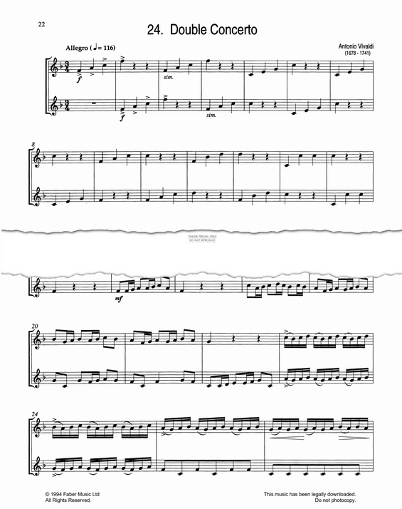 Produktgalerie: Seite 1 von 1 Double Concerto, Antonio Vivaldi, Trompete