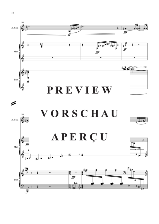 Product gallery: Page 17 of 21 Frequent Flyer , , (alto saxophone, marimba + piano)