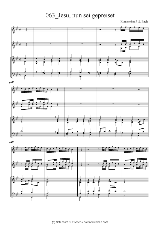 Produktbild zu: Jesu, nun sei gepreiset J. S. Bach