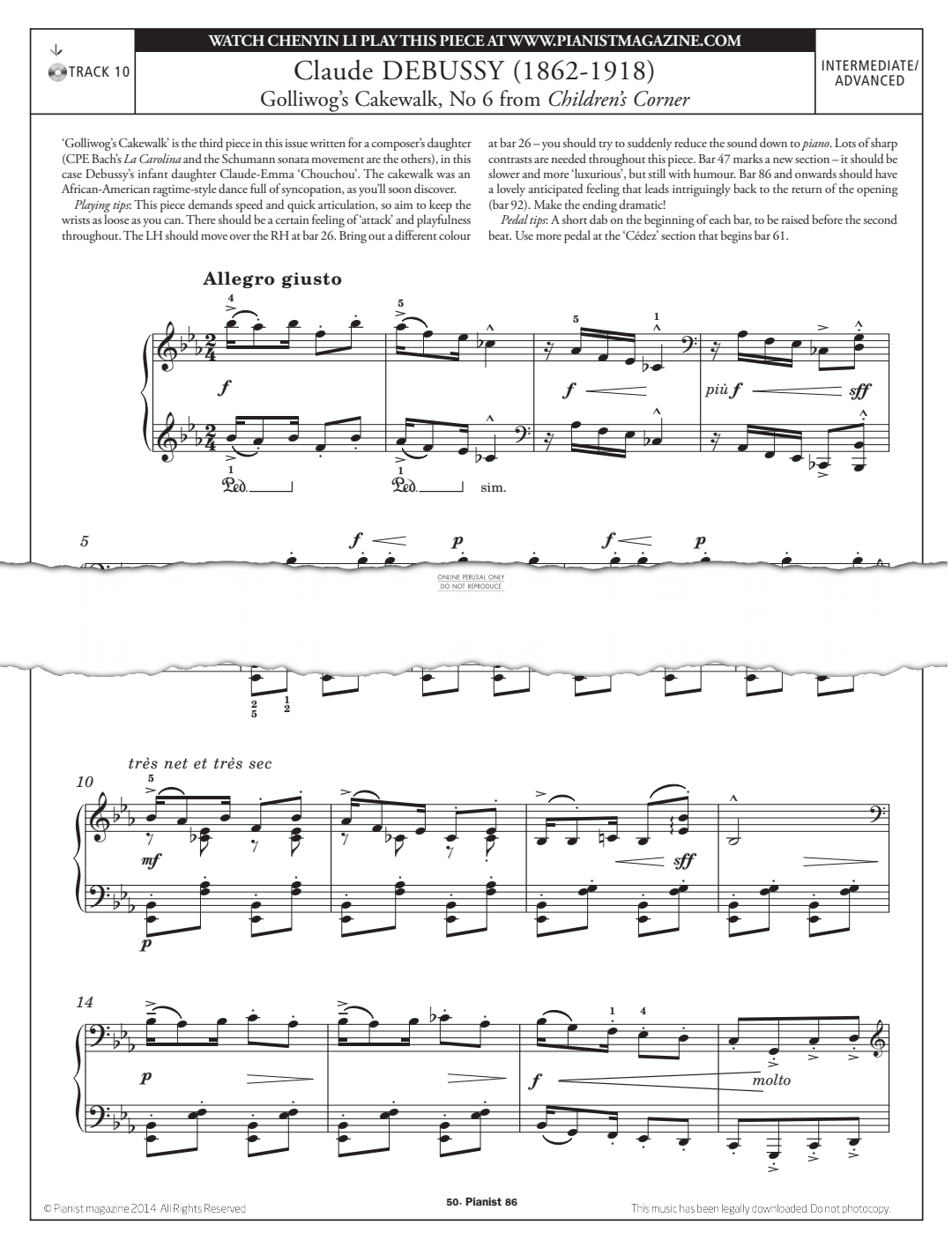 gallery: Golliwog's Cakewalk (No.6 from 'Children's Corner'), Claude Debussy