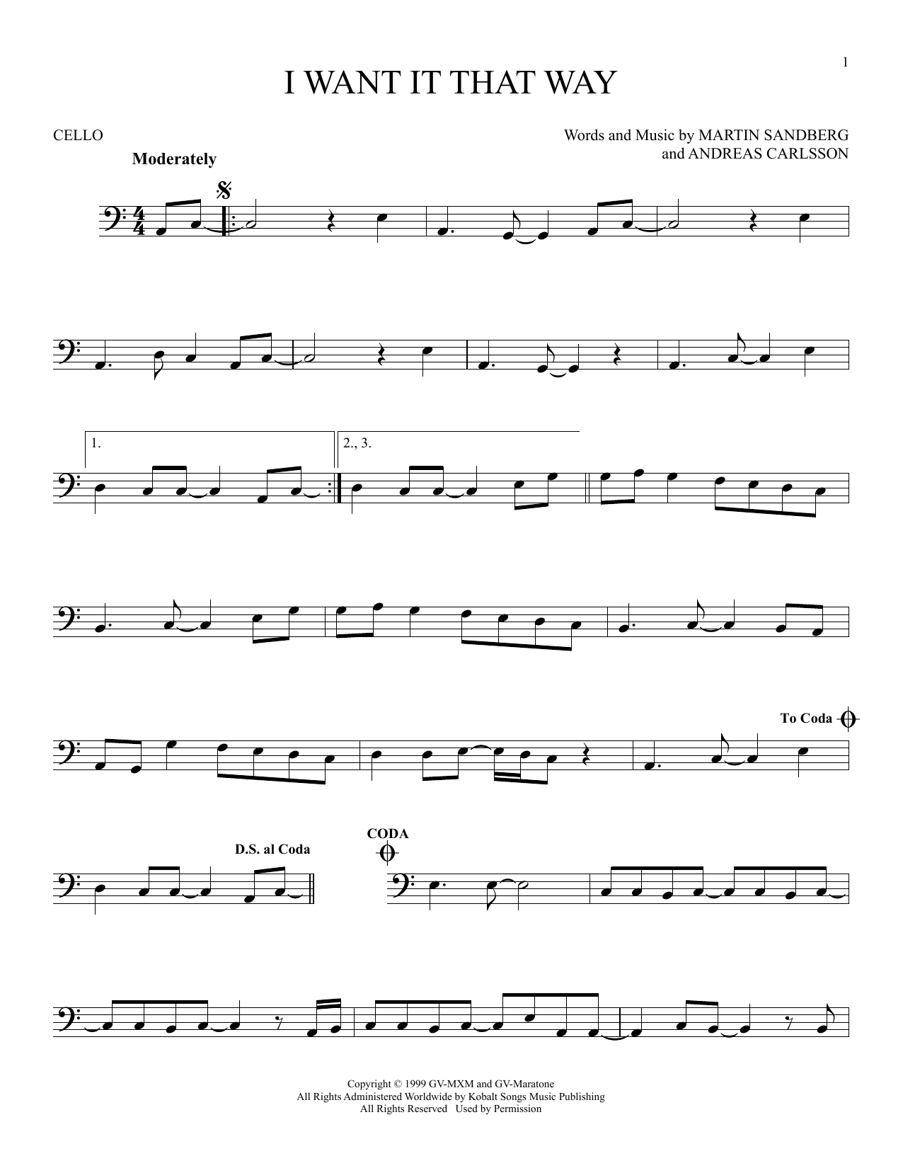 Product picture to:  I Want It That Way - Backstreet Boys