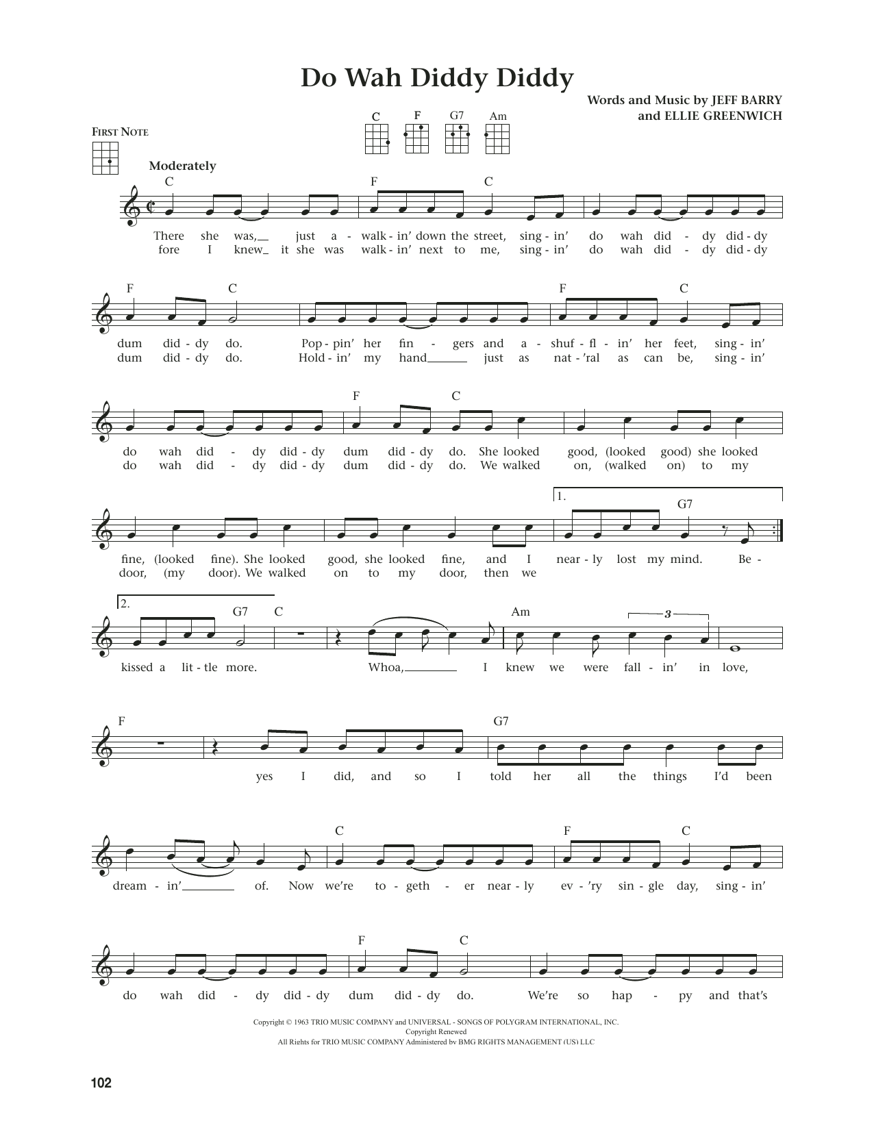 Produktgalerie: Seite 1 von 1 Do Wah Diddy Diddy (from The Daily Ukulele) (arr. Jim Beloff), Manfred Mann, Ukulele